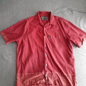 Orange Abercrombie & Fitch print shirt